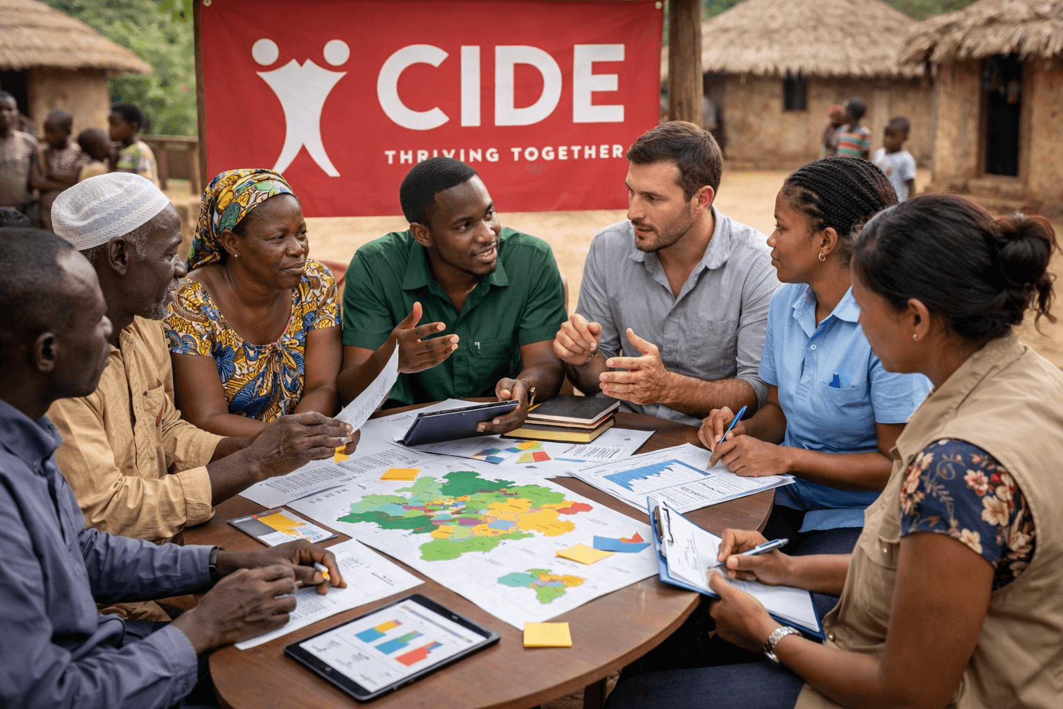 CIDE team working with communities on programme planning
